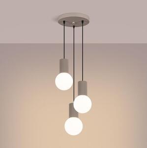 Sollux SL.1745 - Lampadario a sospensione con filo HALO 3xG9/8W/230V diametro 25 cm beige