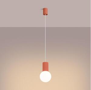 Sollux SL.1754 - Lampadario a sospensione con filo HALO 1xG9/8W/230V diametro 12 cm rosa