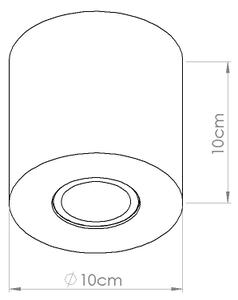Sollux SL.1841 - Faretto ORBIS 1xGU10/10W/230V cemento/verde