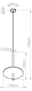 Sollux SL.1879 - Lampadario a cavo FELTRO 1xG9/8W/230V nero/crema