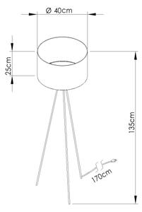 Sollux SL.1855 - Lampada da terra NEVIA 1xE27/15W/230V blu