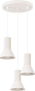 Sollux SL.1871 - Lampadario a sospensione con cavo ESTRIA 3xE14/10W/230V diam. 30 cm colore crema