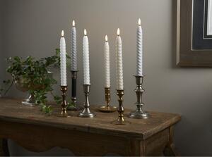 Set di 2 candele LED in cera grigia, altezza 25 cm Flamme Swirl Antique - Star Trading