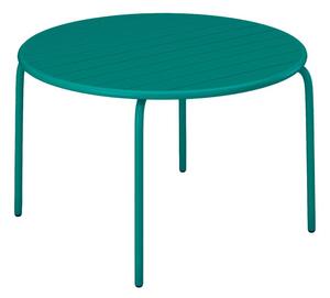 Tavolo da giardino tondo D.110 cm in Metallo Verde Petrolio - MIRMANDE di MYLIA
