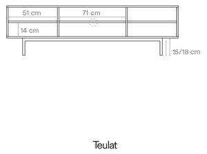 Tavolo TV nero 180x52 cm Sierra - Teulat