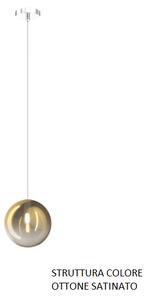 Sospensione ottone sat. 1 luce vetro oro 1184os-s1-or