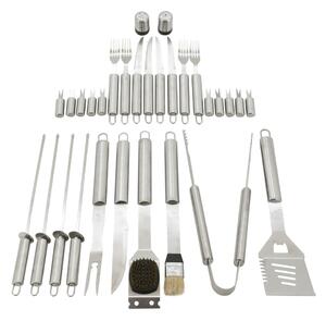 Set di 30 utensili per grigliate in valigetta di alluminio - Cattara
