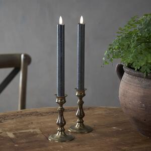 Set di 2 candele di cera LED nere, altezza 25 cm Flamme - Star Trading