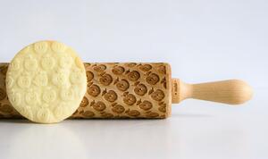 Rullo per pasta in legno goffrato Apples - Valek