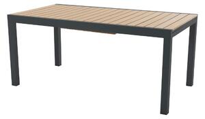 Tavolo da pranzo giardino allun. Alluminio e polywood L.170/230cm Naturale chiaro Antracite - MACILA di MYLIA