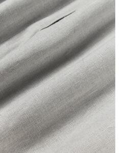 Copricuscino con motivo strutturato in lino grigio Malia