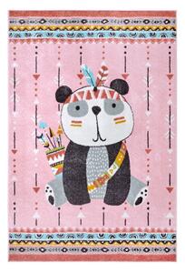 Tappeto rosa per bambini 160x235 cm Panda - Hanse Home