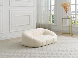 Divanetto per animali in tessuto bouclette Bianco crema L. 98 x P. 62 x H. 33 cm - PARUIMA