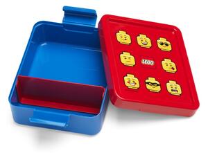 Scatola per snack blu con coperchio rosso Iconic - LEGO®