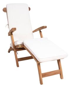 Cuscino di seduta in cotone bianco per sdraio da esterno Arrecife - House Nordic