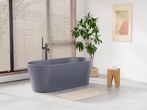 Vasca da bagno freestanding ovale 255L 159 x 74 x 56 cm Blu opaco Acrilico - LUZECA