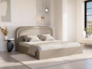 Letto con contenitore 180 x 200 cm Tessuto chiné Beige - FIREZA II