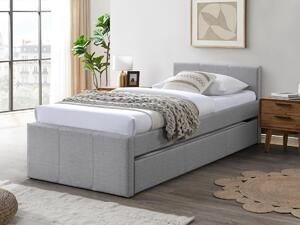 Letto a scomparsa 90 x 190 cm Tessuto Grigio - DORITALO