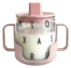 Tazza per bebè rosa Cresci con la tua tazza Grow with Your Cup - Design Letters