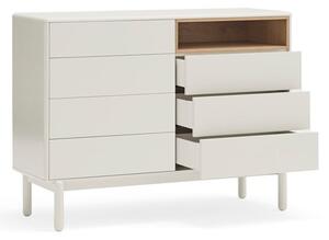 Cassettiera color crema 120x90x40 cm Corvo – Teulat