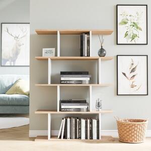 Libreria in rovere bianco/naturale 90x127 cm Harmon - Kalune Design
