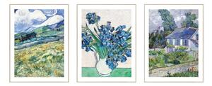 Quadri in set di 3 - riproduzione 30x40 cm Van Gogh