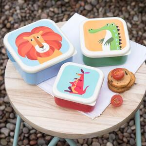 Set di 3 scatole per snack Creatures Colourful Creatures - Rex London