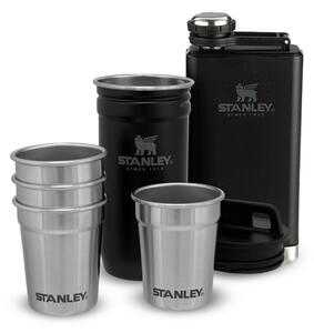 Set di borracce e bicchieri in acciaio inox nero 6 pezzi 250 ml - Stanley