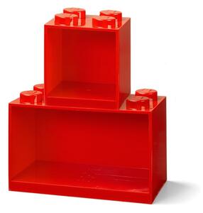 Set di 2 mensole da parete rosse per bambini Brick - LEGO®