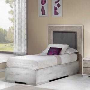 Letto Singolo Moderno Struttura Letto Giroletto Bianco in Legno