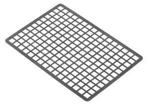 Tappeto rettangolare in plastica grigio per lavello, 36,5 x 24,5 cm - Addis