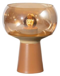 Lampada da tavolo in metallo arancione, altezza 28 cm - BePureHome