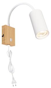 Brilagi - Lampada da parete flessibile SELE 1xGU10/30W/230V bianco/decor rovere