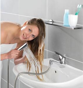 Flessibile doccia per lavabo con doppio supporto a parete - Wenko