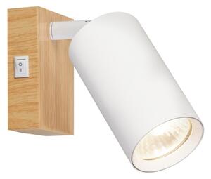 Brilagi - Faretto da parete orientabile SELE 1xGU10/30W/230V bianco/effetto rovere