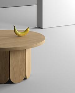 Tavolino rotondo con piano in rovere naturale 78x78 cm Soft - Woodman