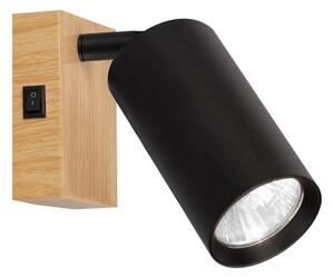 Brilagi - Faretto da parete SELE 1xGU10/30W/230V nero/finitura rovere