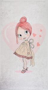 Tappeto rosa chiaro per bambini 80x150 cm Lovely Girl - Vitaus