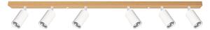 Brilagi - Faretto da soffitto SELE 6xGU10/30W/230V bianco/decor rovere