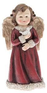 Statuetta di angelo con colomba, altezza 13 cm - Dakls