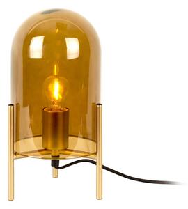 Lampada da tavolo Bell in vetro giallo senape, altezza 30 cm - Leitmotiv