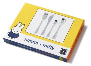 Posate per bambini in acciaio inox argento 4 pezzi Miffy Zoo - Zilverstad