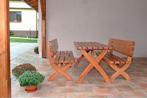 Tavolo da pranzo da giardino in legno di pino 160x70 cm Strong - Rojaplast