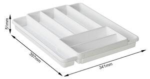 Credenza in plastica bianca per cassetto 39,7 x 34 cm Domino - Rotho
