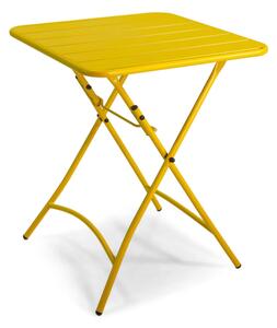 Tavolo metallo rovigo pieghevole giallo cm 60x60h72