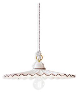 CLASSIC L'AQUILA C009, Lampada a Soffitto Sospensione in Ceramica, Ferroluce
