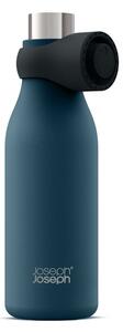 Bottiglia da viaggio in acciaio inox blu scuro 500 ml Loop - Joseph Joseph