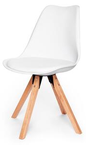 Set di 2 sedie bianche con base in legno di faggio Gina - Bonami Essentials