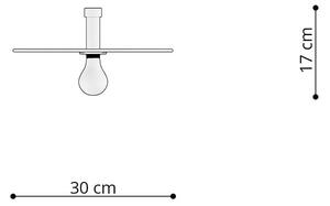 Lampada da soffitto nera ø 30 cm Soho - Sollux