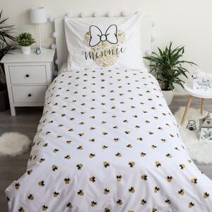 Biancheria da letto per bambini in cotone per letto singolo 140x200 cm Minnie Gold - Jerry Fabrics